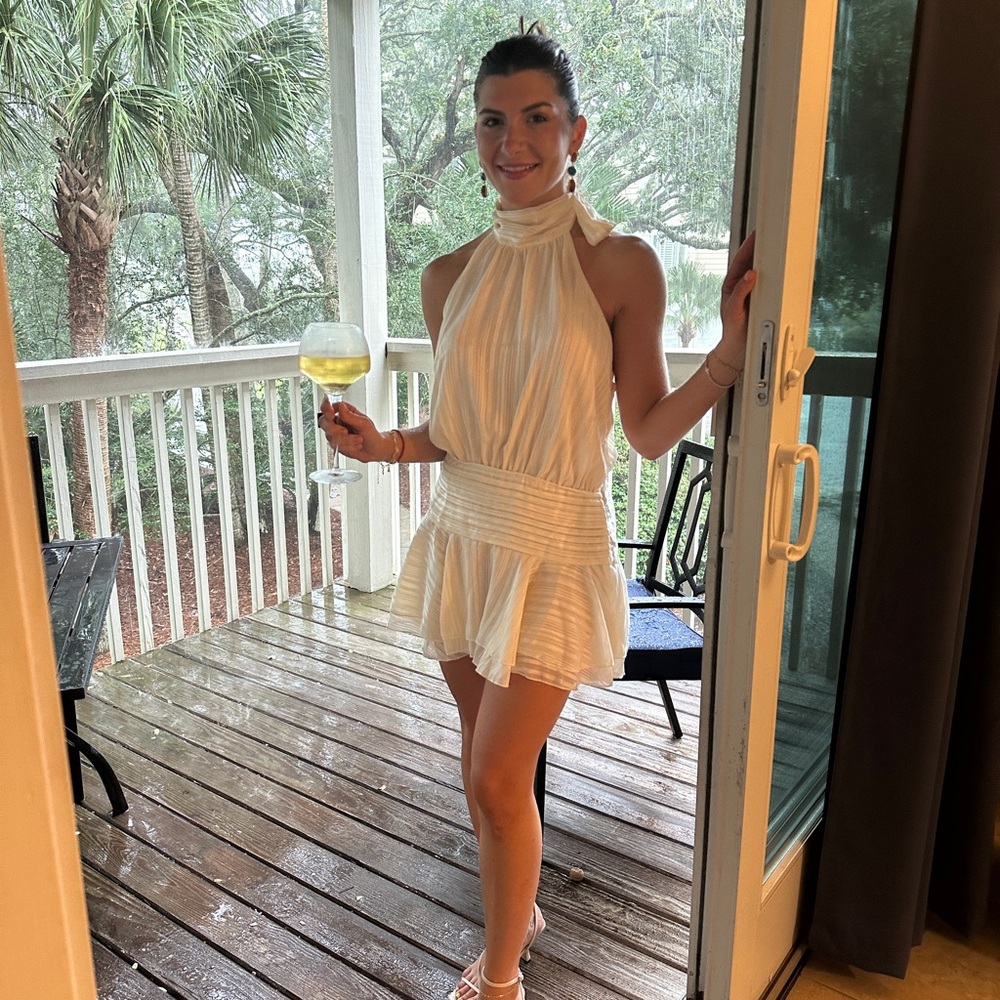 PacSun Cream Backless Dress